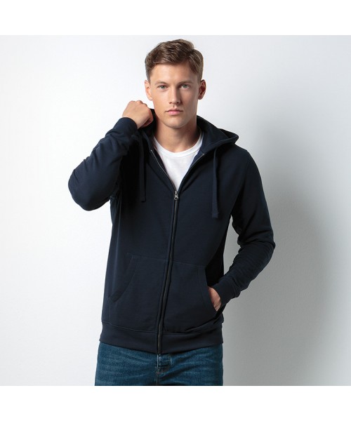 Plain Klassic hooded zipped jacket Superwash® 60° long sleeve Kustom Kit 280 GSM